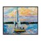 Stupell Industries Vivid Nautical Sailboat Landscape Black Framed Giclee Art